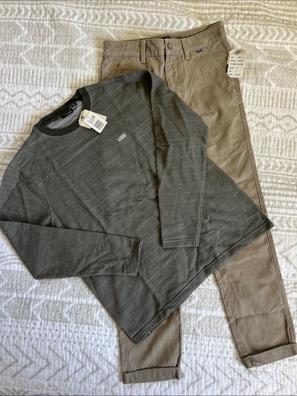 Vans Kids Olive Green Long Sleeve Tee - Dark Olive